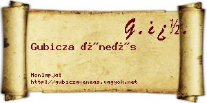 Gubicza Éneás névjegykártya